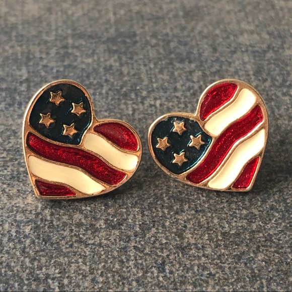 Avon American Flag Studs